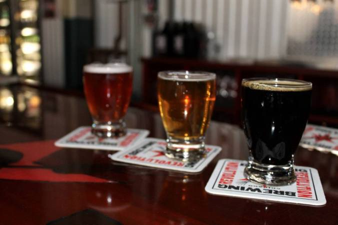 Rosa (Hibiscus Ale), A Little Crazy (Belgian Pale Ale), Black Power (Stout, baby)