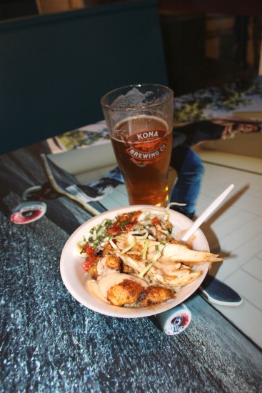 Wahoo bowl and a delicious Big Wave Golden Ale