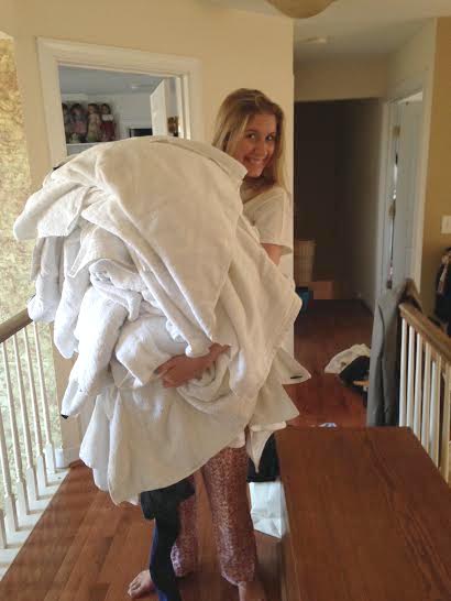 I'll be over in this closet with these 18 towels and blankets.