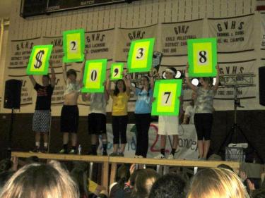 Hunter, proudly holding up the 2 in a crop top